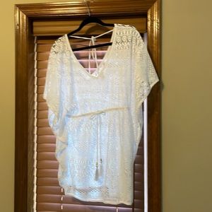 Time and Tru white bathing suit cover up, size L 12-14